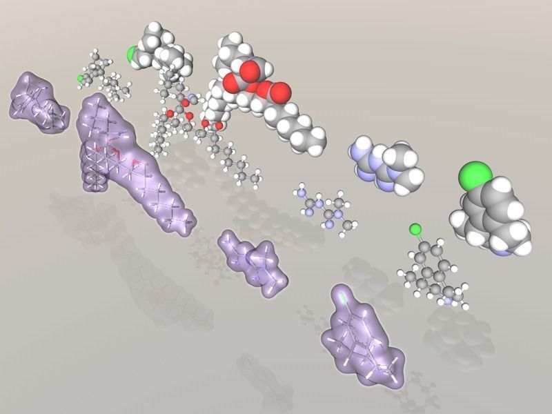 Collection of anti-obesity drug molecules 3D model_1