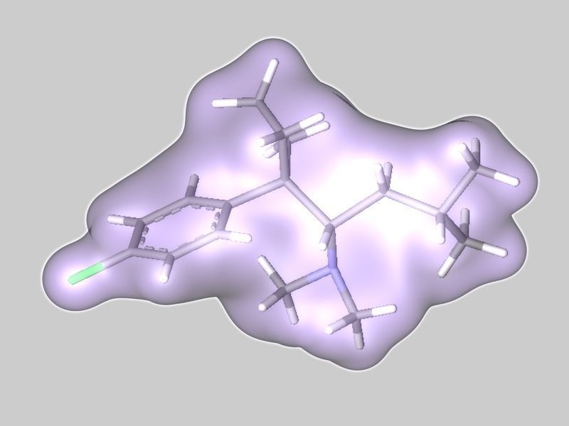 Collection of anti-obesity drug molecules 3D model_14