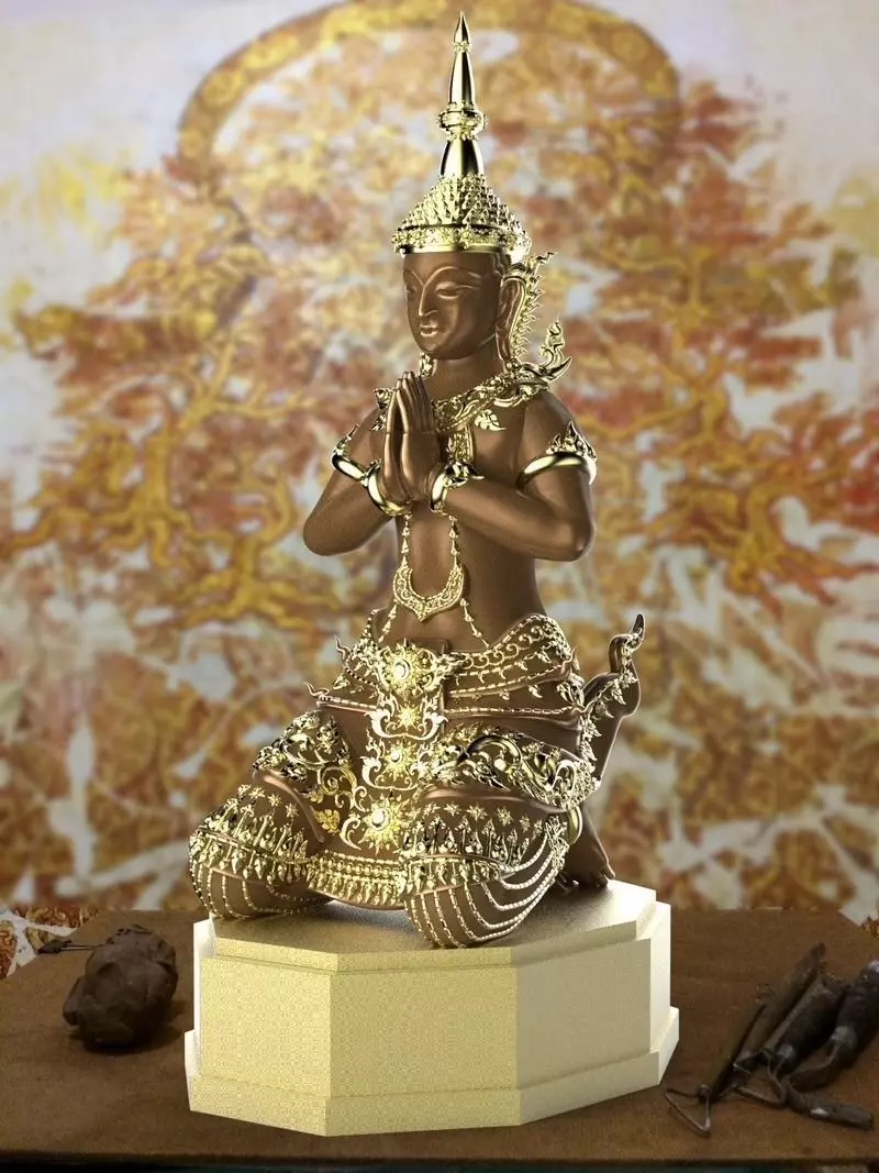 The Angel Thai Pattern - 3D Printing Model 3D print model_0