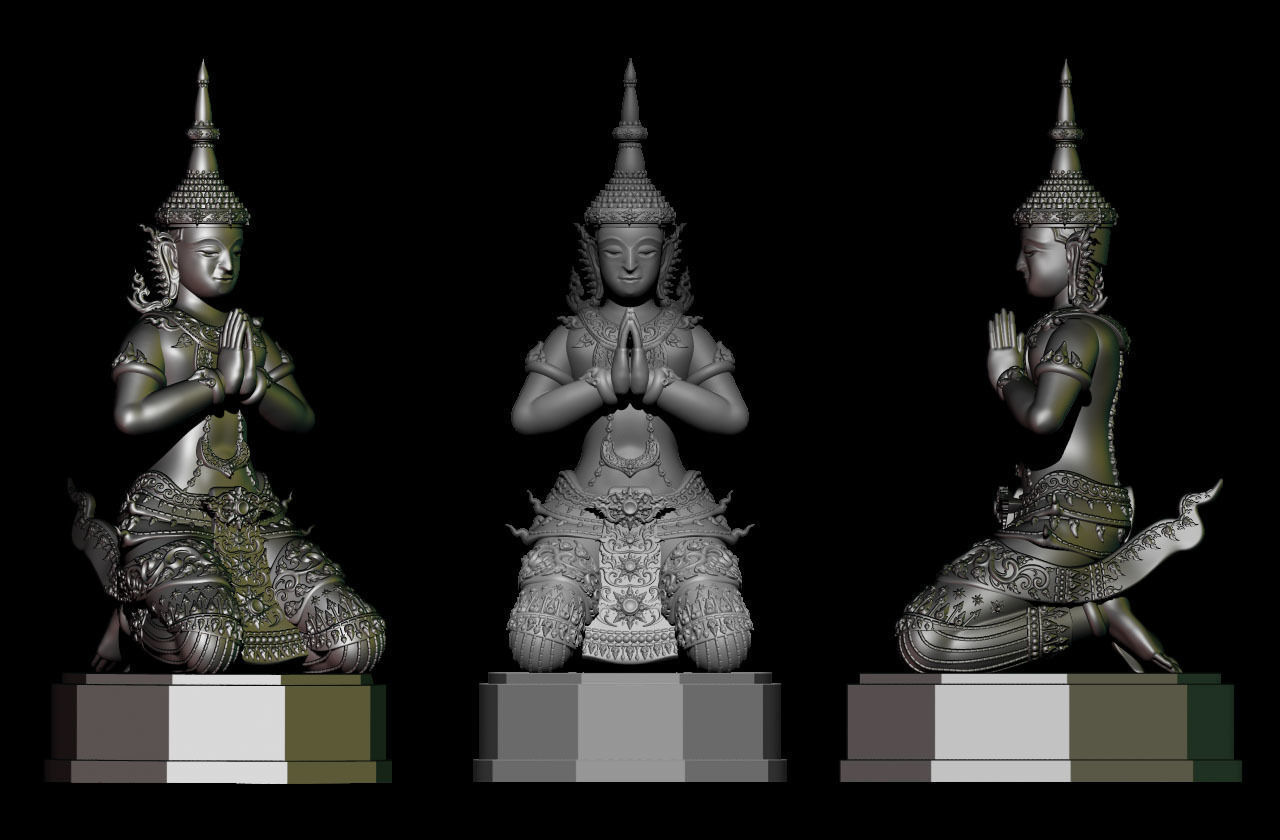 The Angel Thai Pattern - 3D Printing Model 3D print model_1