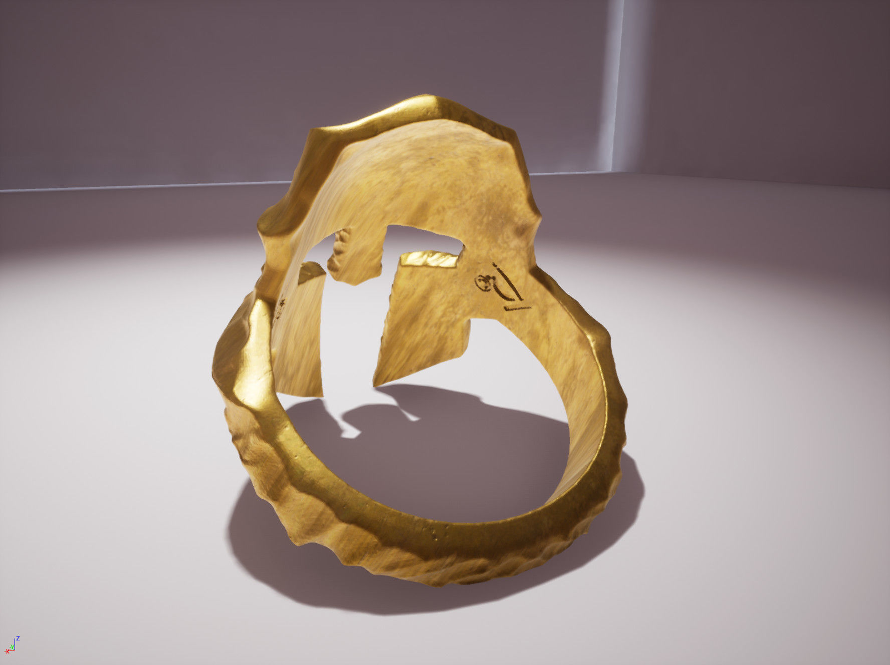 Spartan Volcano Ring 3D Printing 3D print model_4