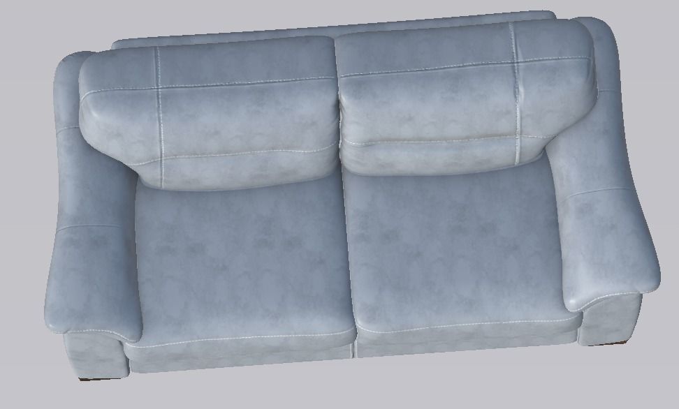 Harvey Norman Becky 3 Seater Grey Low-poly 3D model_6