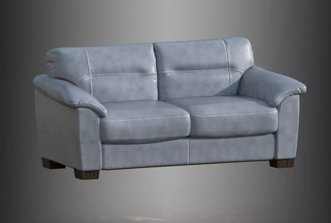 Harvey Norman Becky 3 Seater Grey Low-poly 3D model_0