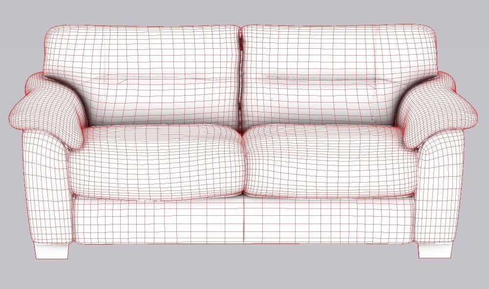 Harvey Norman Becky 3 Seater Grey Low-poly 3D model_11