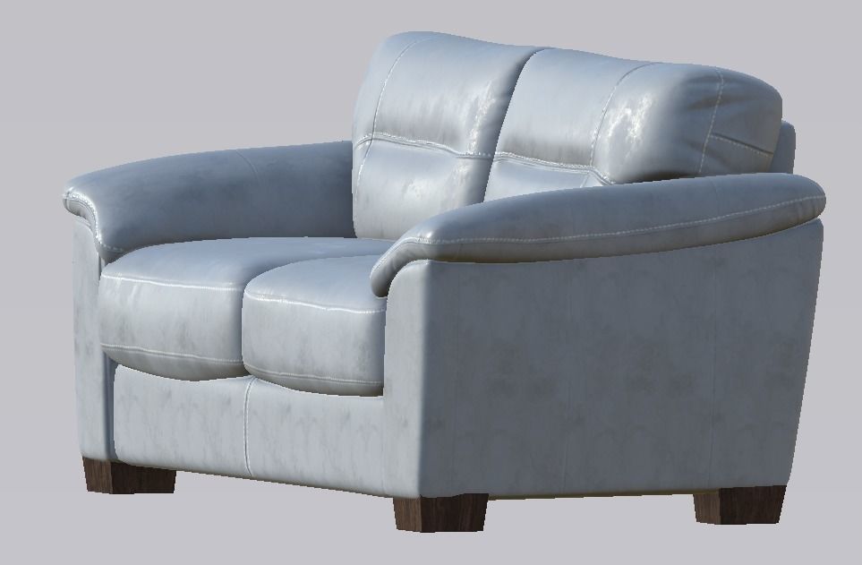 Harvey Norman Becky 3 Seater Grey Low-poly 3D model_4