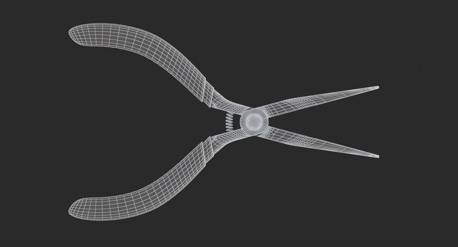 Needle-nose Pliers  3D model_8