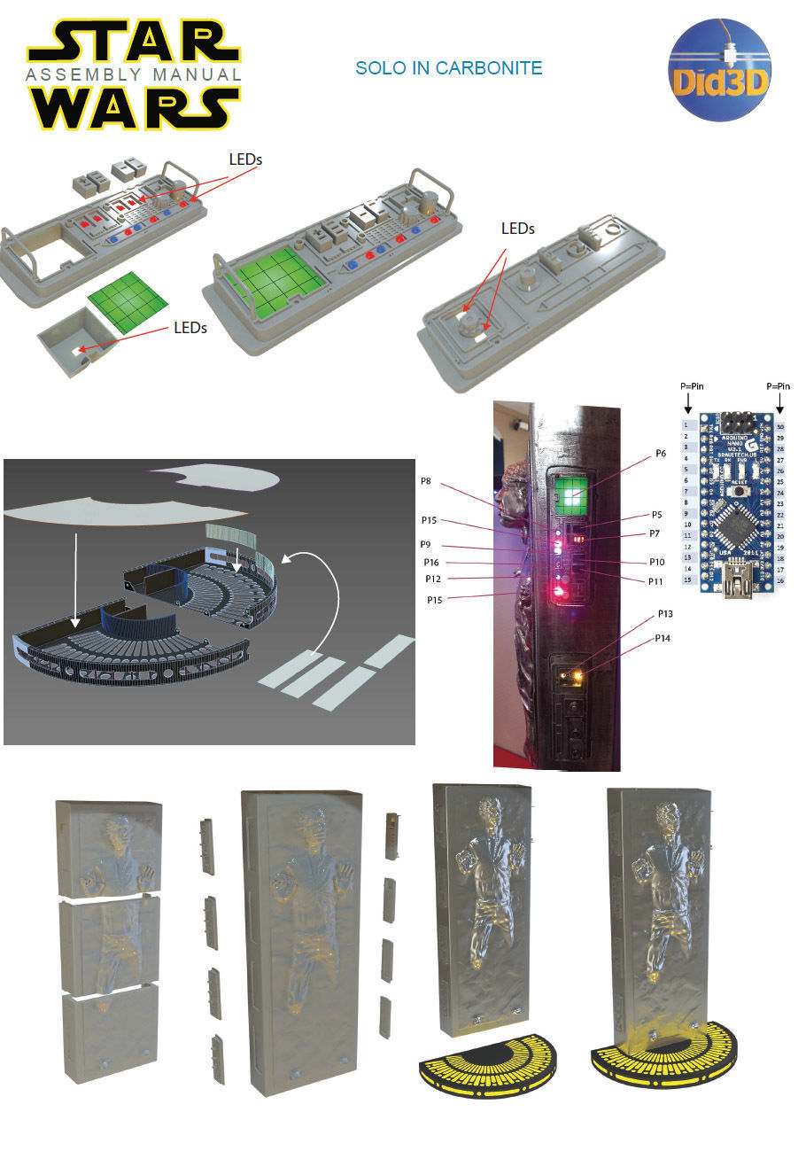Solo in carbonite HQ 3D printable 1-4 Scale 62cm 3D print model_27
