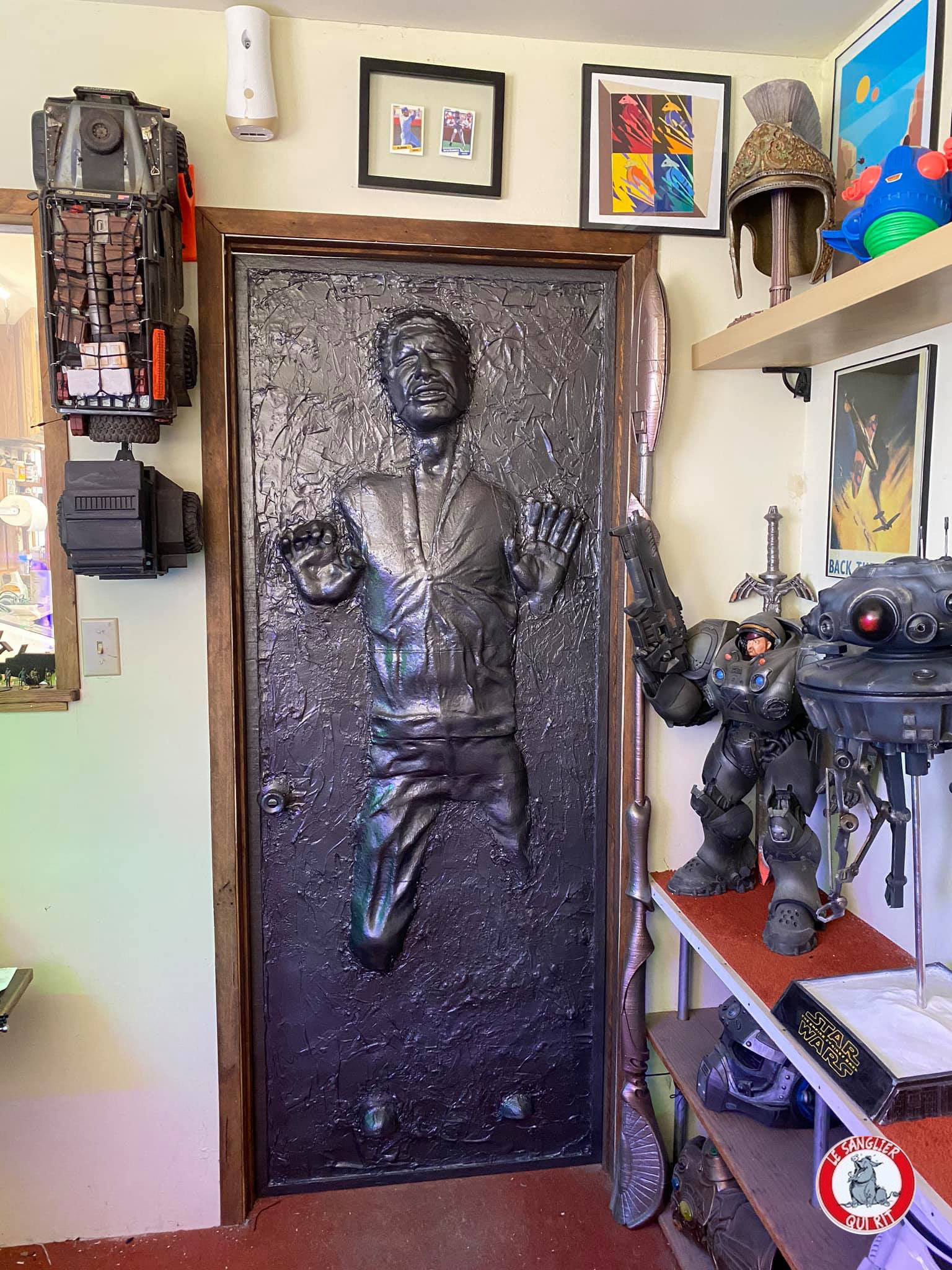Solo in carbonite HQ 3D printable 1-4 Scale 62cm 3D print model_7
