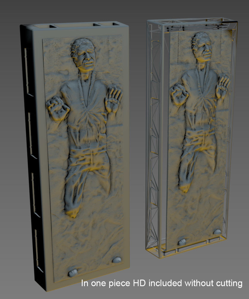 Solo in carbonite HQ 3D printable 1-4 Scale 62cm 3D print model_20