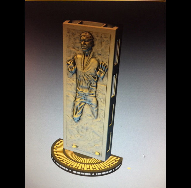 Solo in carbonite HQ 3D printable 1-4 Scale 62cm 3D print model_18