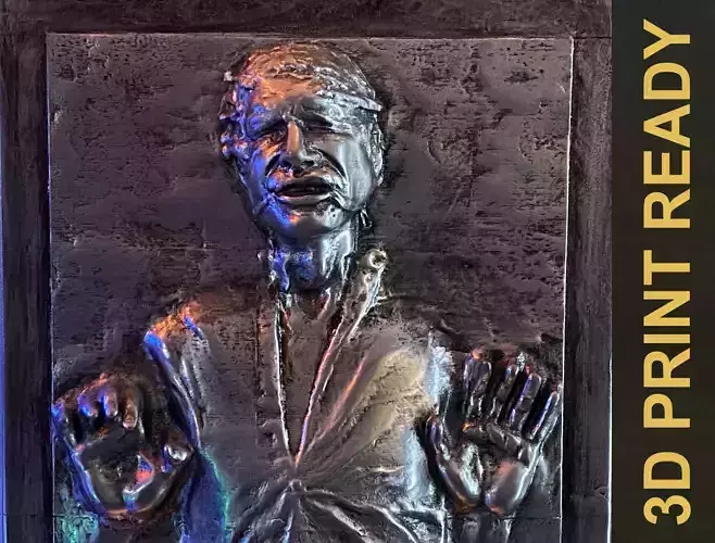 Solo in carbonite HQ 3D printable 1-4 Scale 62cm 3D print model