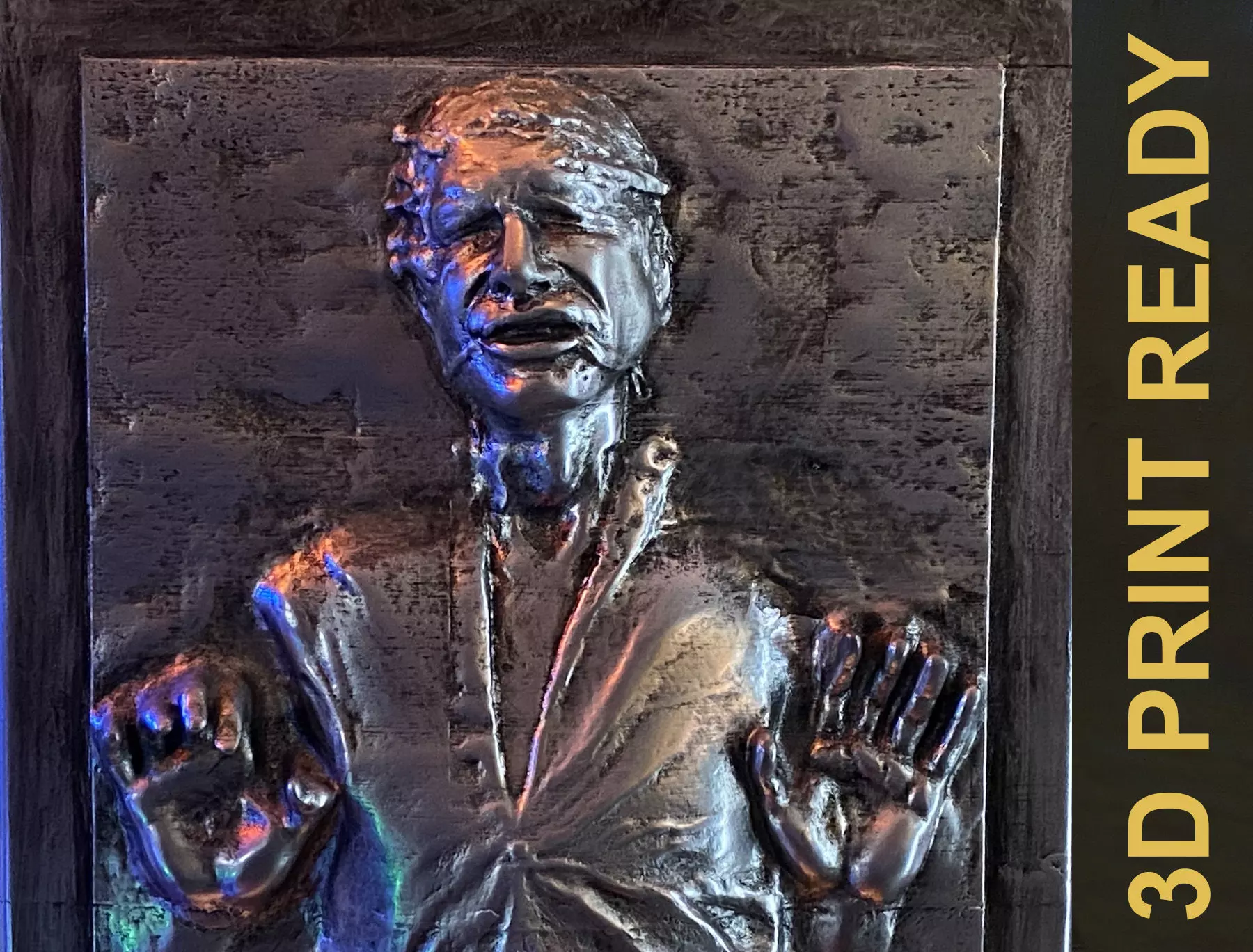 Solo in carbonite HQ 3D printable 1-4 Scale 62cm 3D print model_0