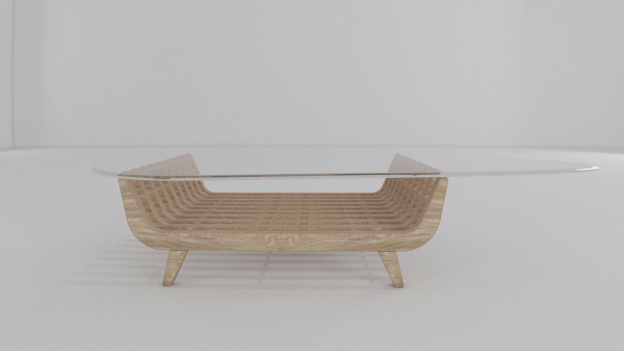 mesa de centro Low-poly 3D model_3