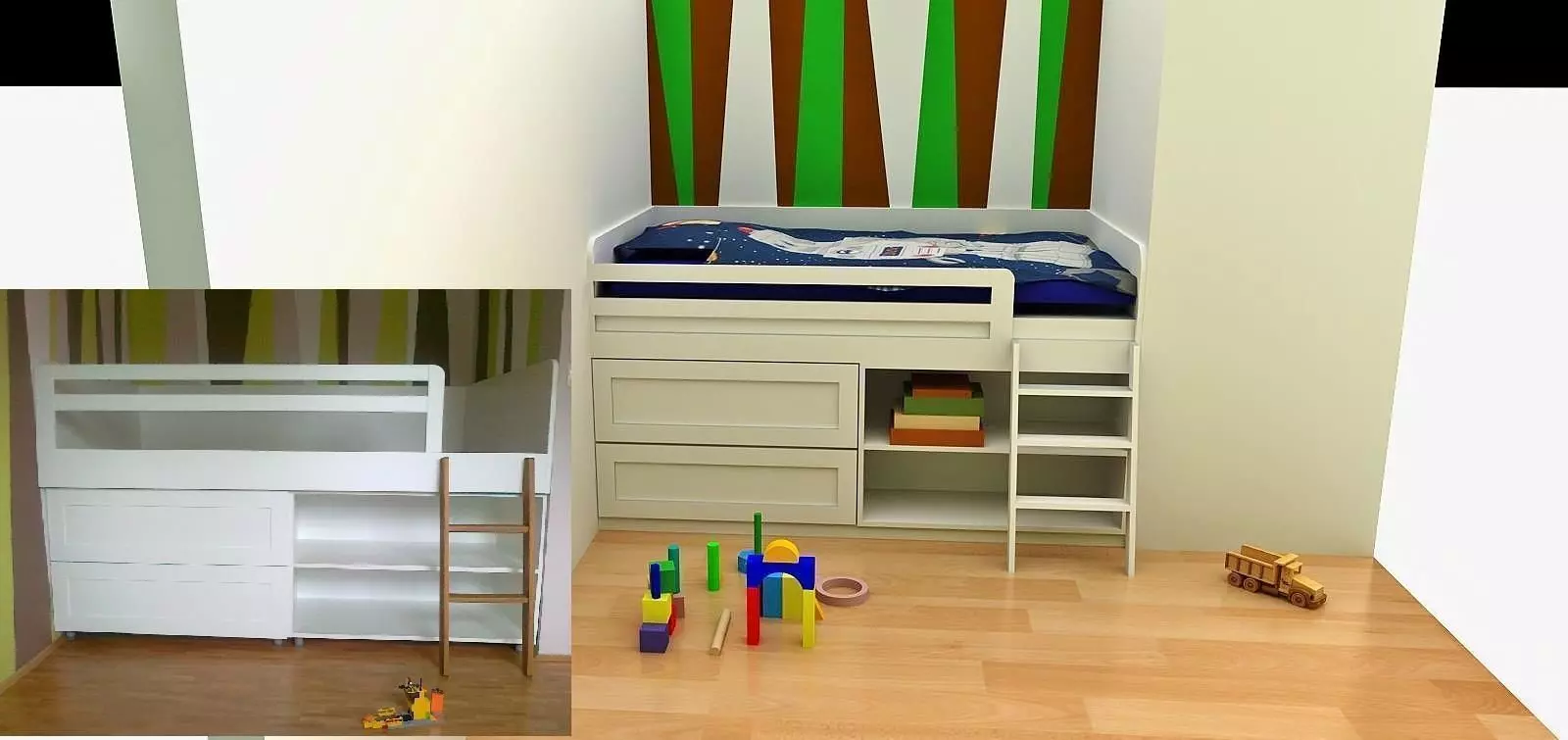 Child room Low-poly 3D model_0