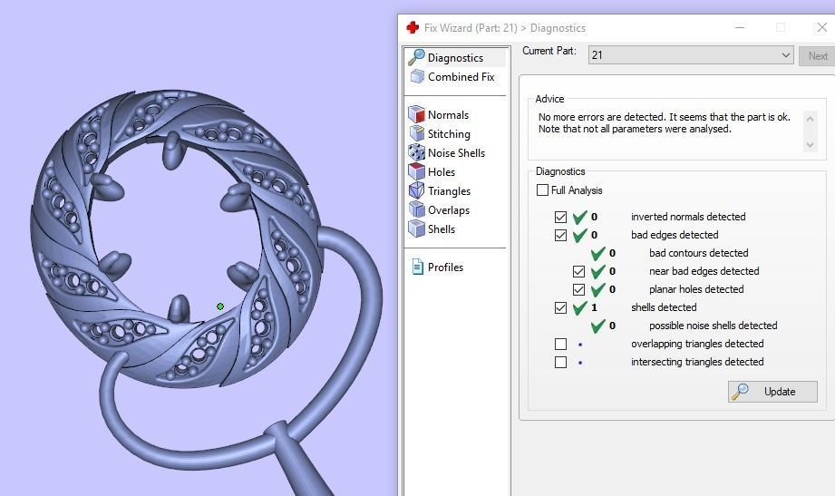 A RINGS N 2 ring with amethyst and diamonds 3D print model_8