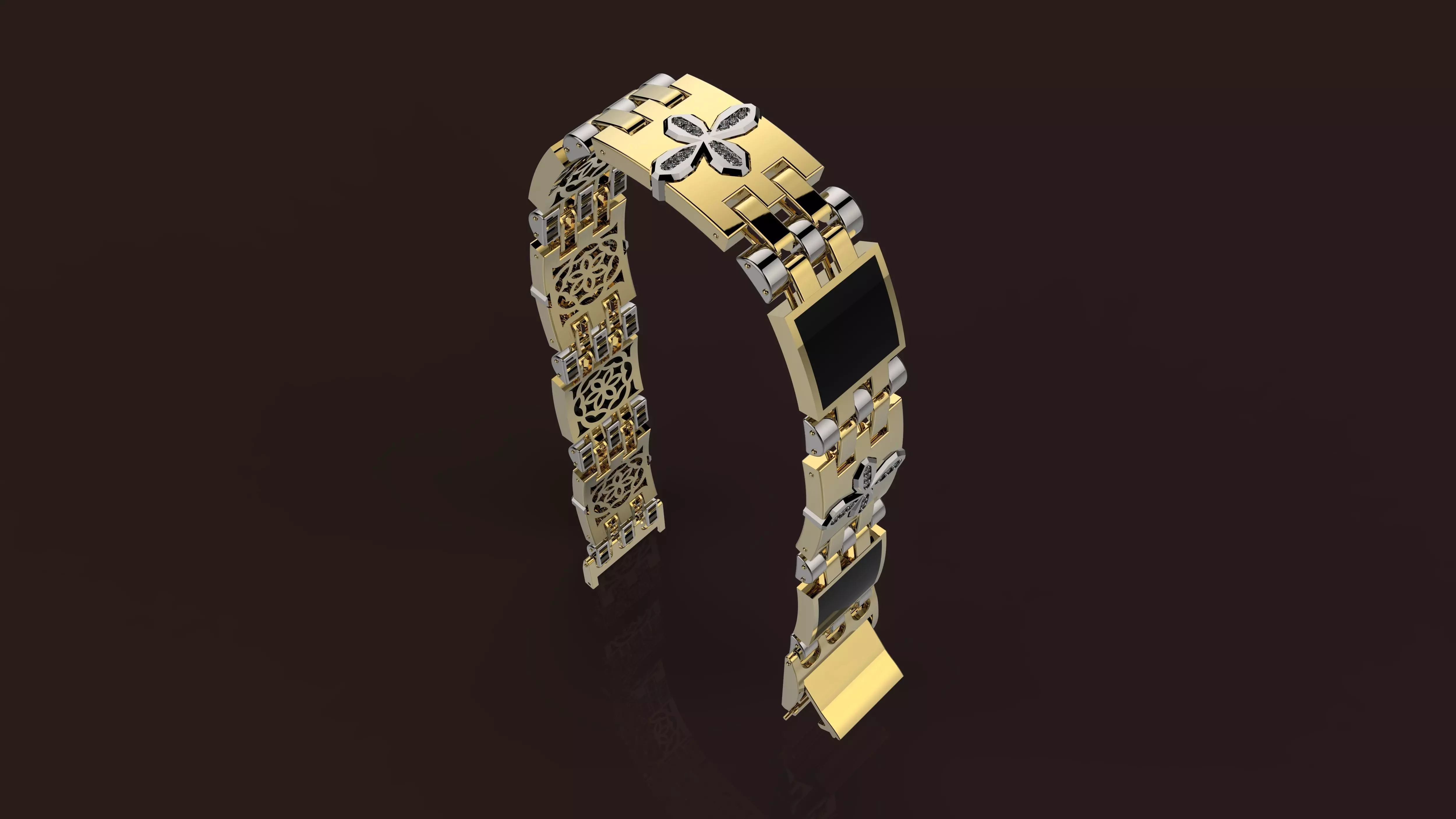 K BRACELETS gold and bracelet 3D print model