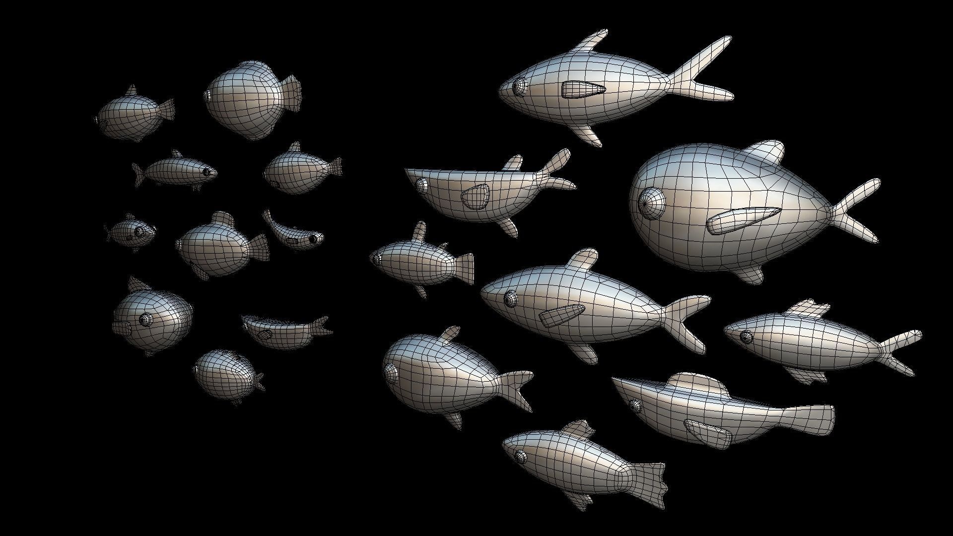 Cartoon Fish  Low-poly 3D model_6