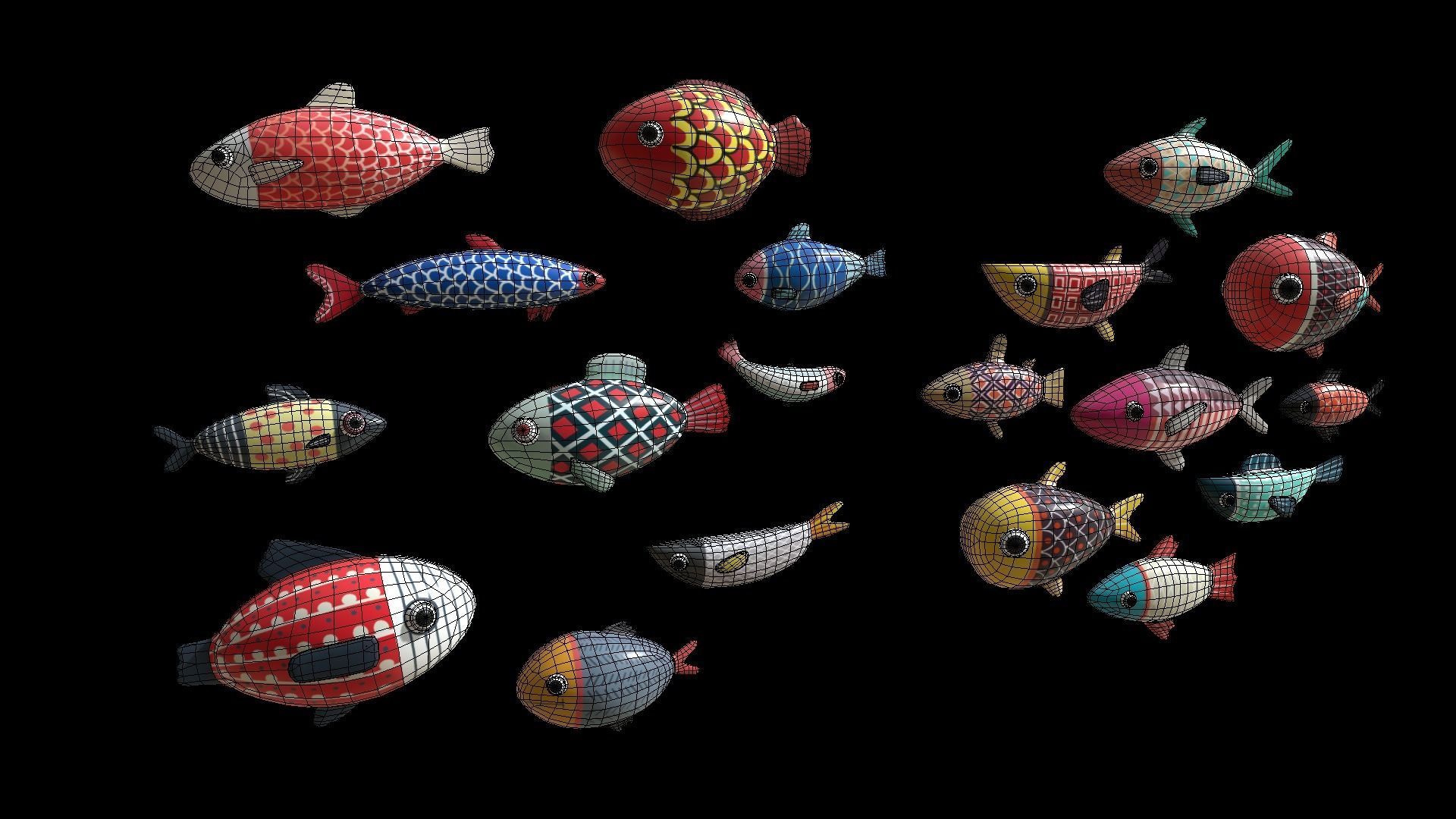 Cartoon Fish  Low-poly 3D model_5