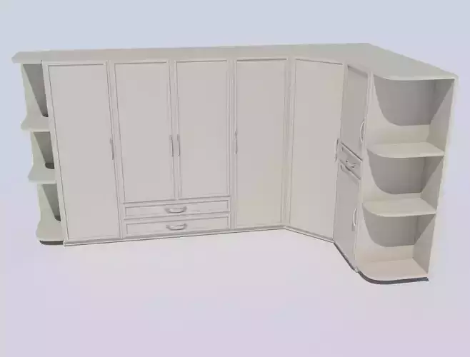 Cupboard corner wardrobe