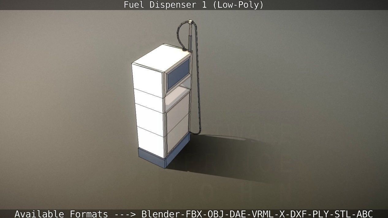 Fuel Dispenser 1 low-poly Low-poly 3D model_62