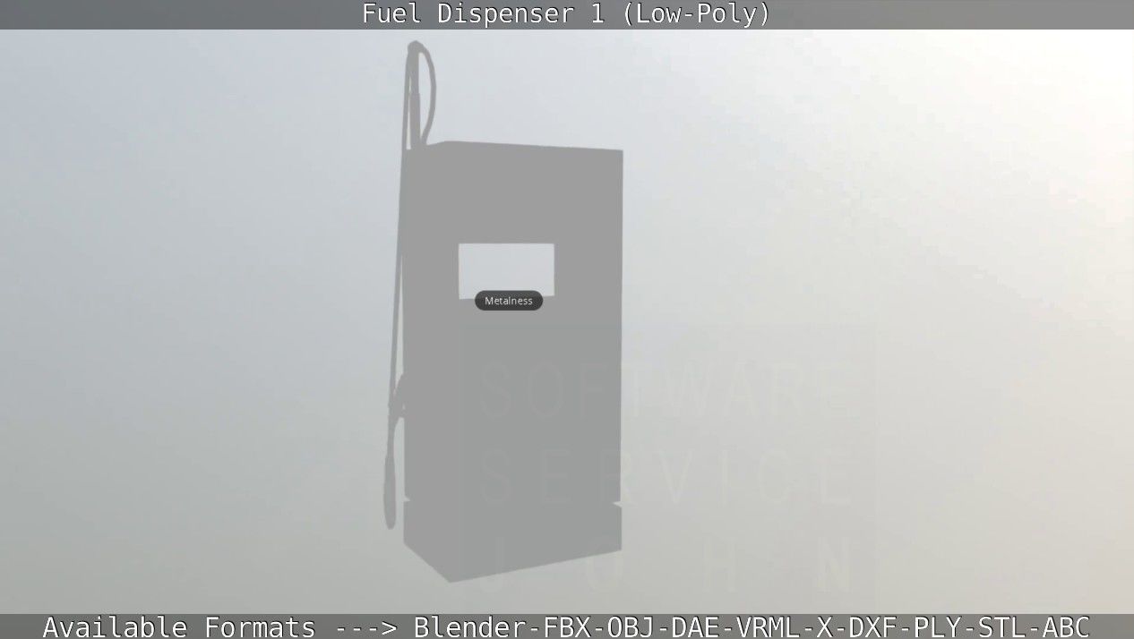 Fuel Dispenser 1 low-poly Low-poly 3D model_36