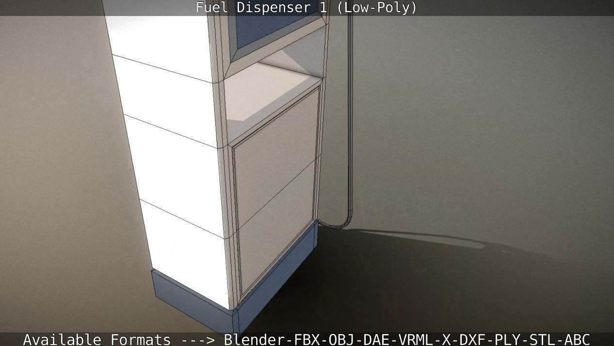 Fuel Dispenser 1 low-poly Low-poly 3D model_59