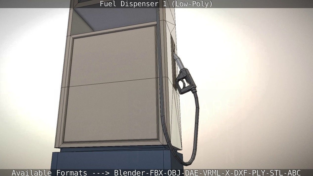 Fuel Dispenser 1 low-poly Low-poly 3D model_63