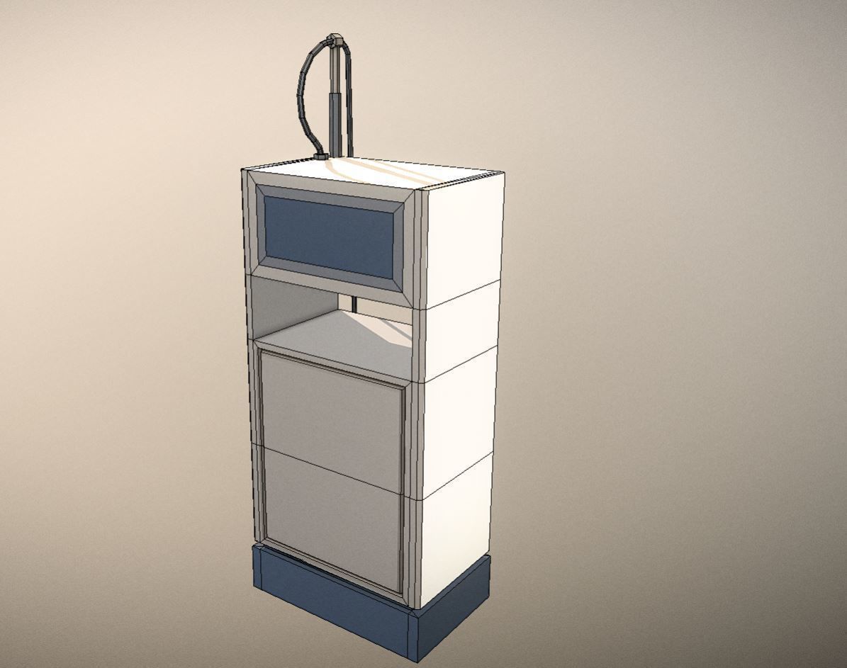 Fuel Dispenser 1 low-poly Low-poly 3D model_12