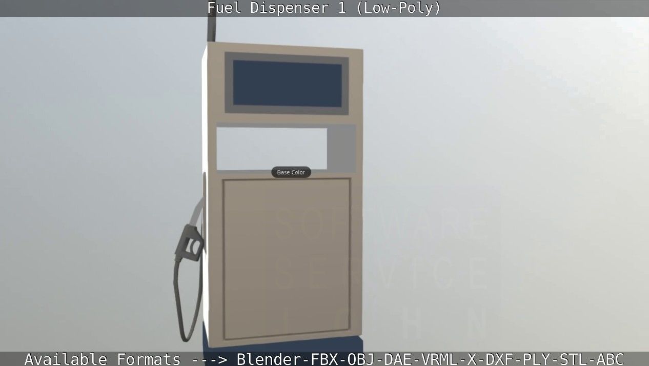 Fuel Dispenser 1 low-poly Low-poly 3D model_34