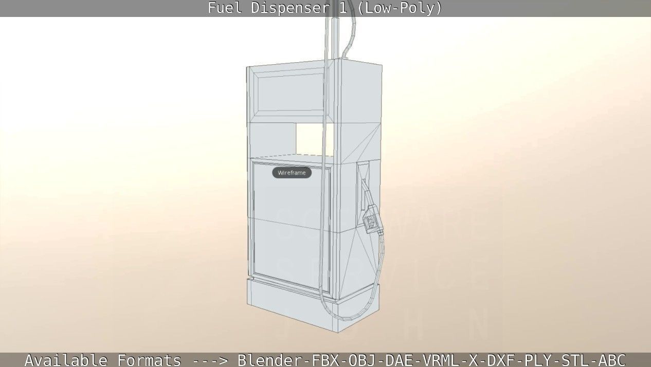 Fuel Dispenser 1 low-poly Low-poly 3D model_33