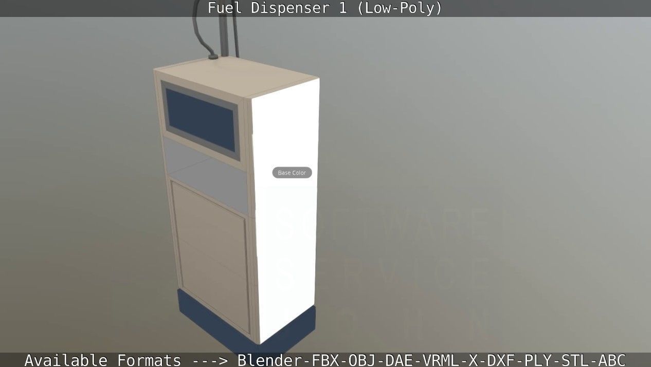 Fuel Dispenser 1 low-poly Low-poly 3D model_31