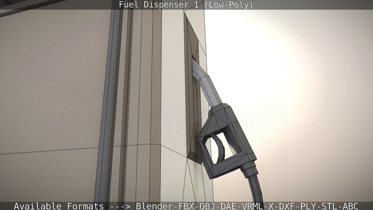 Fuel Dispenser 1 low-poly Low-poly 3D model_56