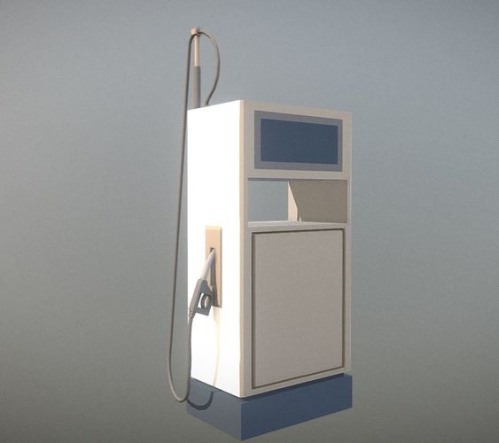 Fuel Dispenser 1 low-poly Low-poly 3D model