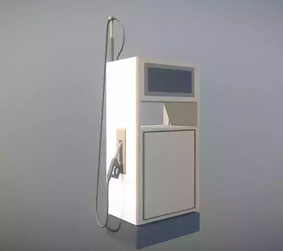 Fuel Dispenser 1 low-poly Low-poly 3D model