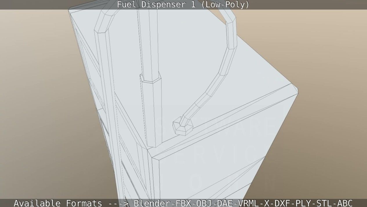 Fuel Dispenser 1 low-poly Low-poly 3D model_39