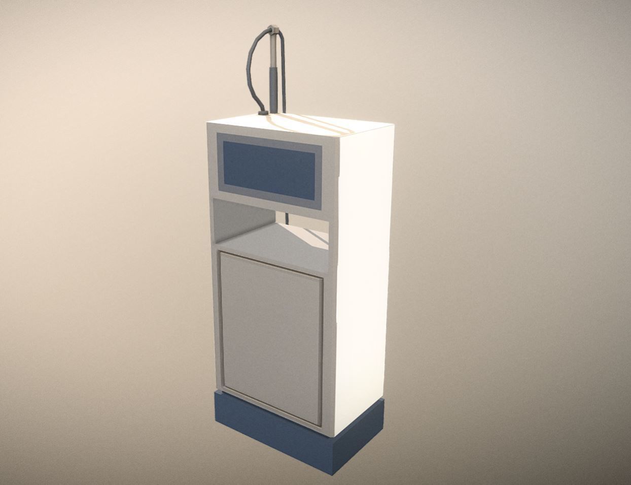 Fuel Dispenser 1 low-poly Low-poly 3D model_2
