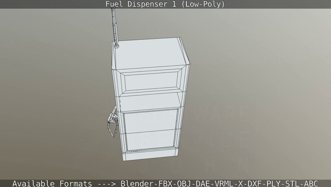 Fuel Dispenser 1 low-poly Low-poly 3D model_54