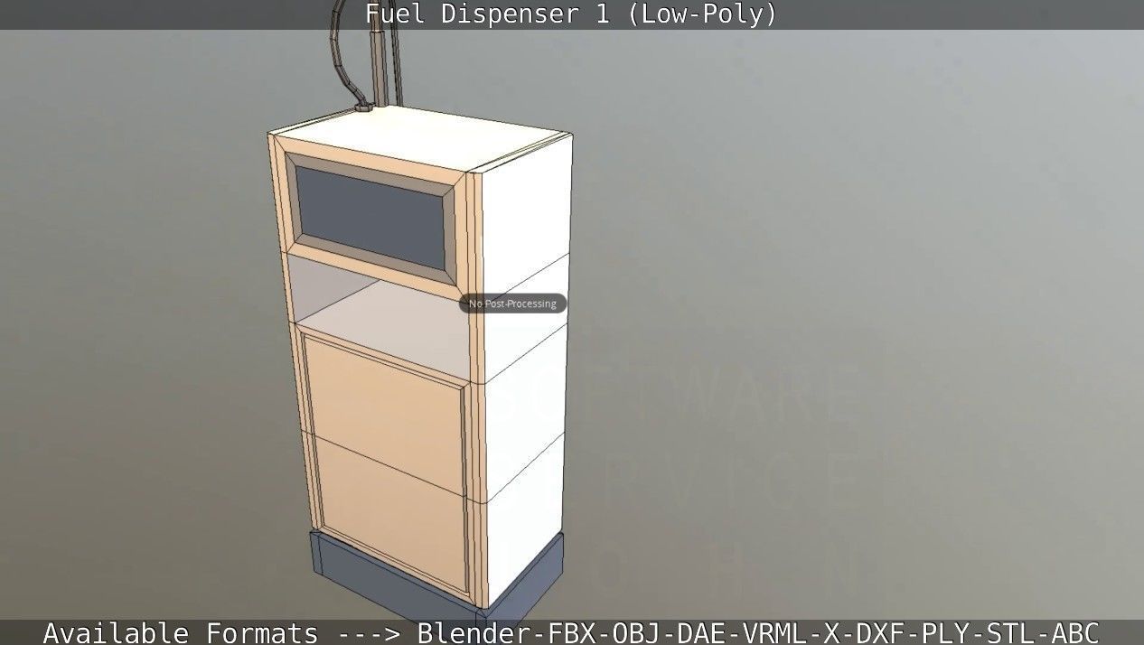 Fuel Dispenser 1 low-poly Low-poly 3D model_28
