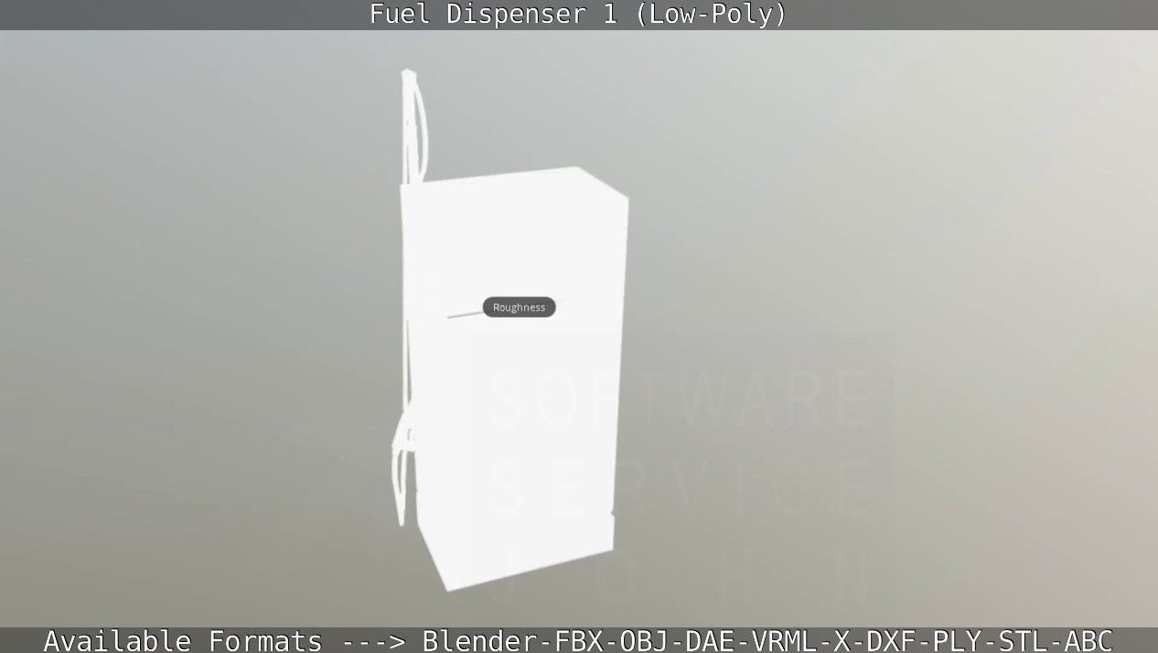 Fuel Dispenser 1 low-poly Low-poly 3D model_37