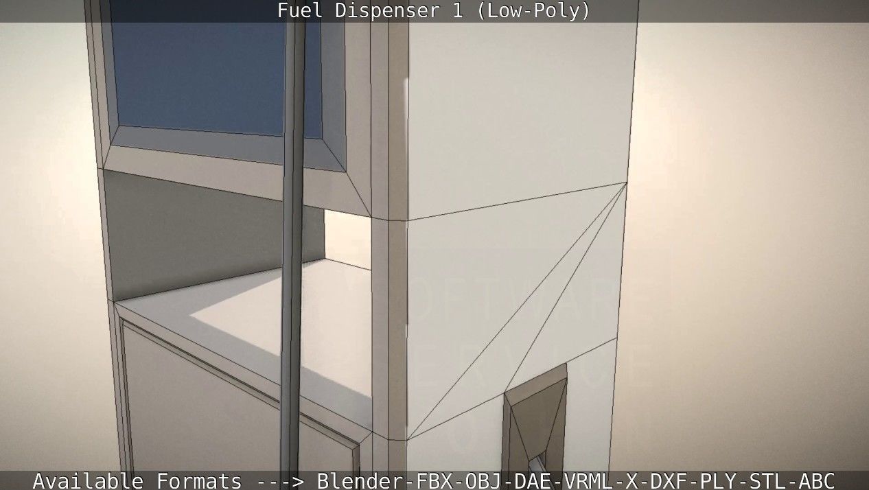 Fuel Dispenser 1 low-poly Low-poly 3D model_46