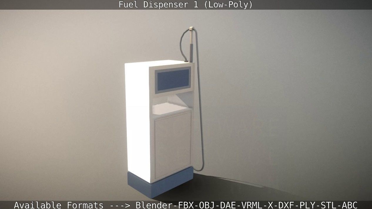 Fuel Dispenser 1 low-poly Low-poly 3D model_21