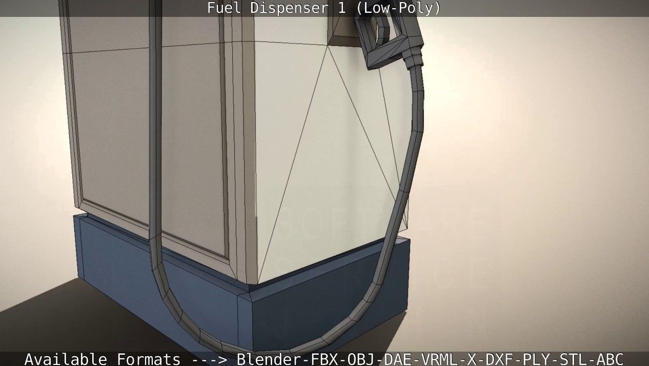 Fuel Dispenser 1 low-poly Low-poly 3D model_51