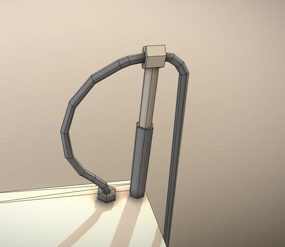 Fuel Dispenser 1 low-poly Low-poly 3D model_6