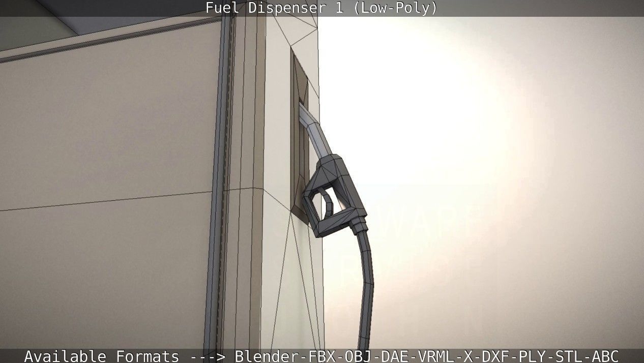 Fuel Dispenser 1 low-poly Low-poly 3D model_57
