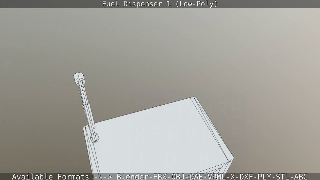 Fuel Dispenser 1 low-poly Low-poly 3D model_58