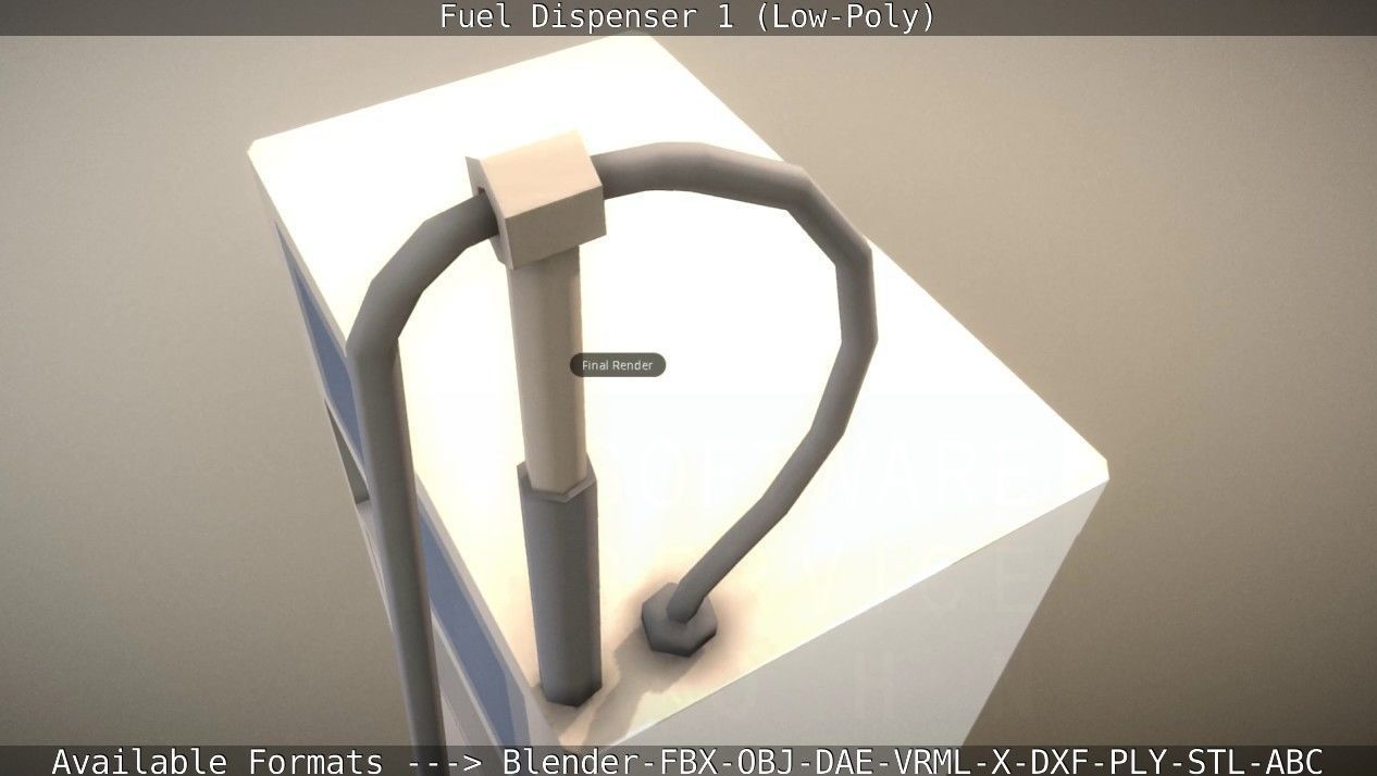Fuel Dispenser 1 low-poly Low-poly 3D model_41