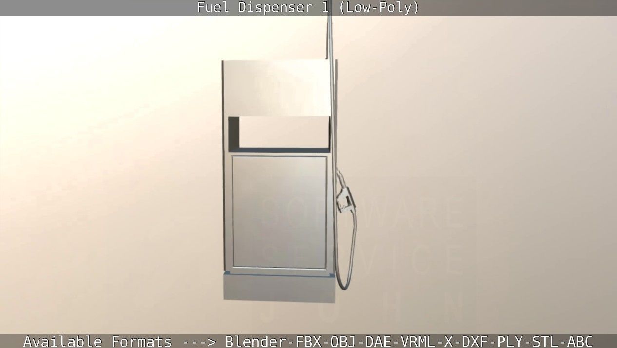 Fuel Dispenser 1 low-poly Low-poly 3D model_32