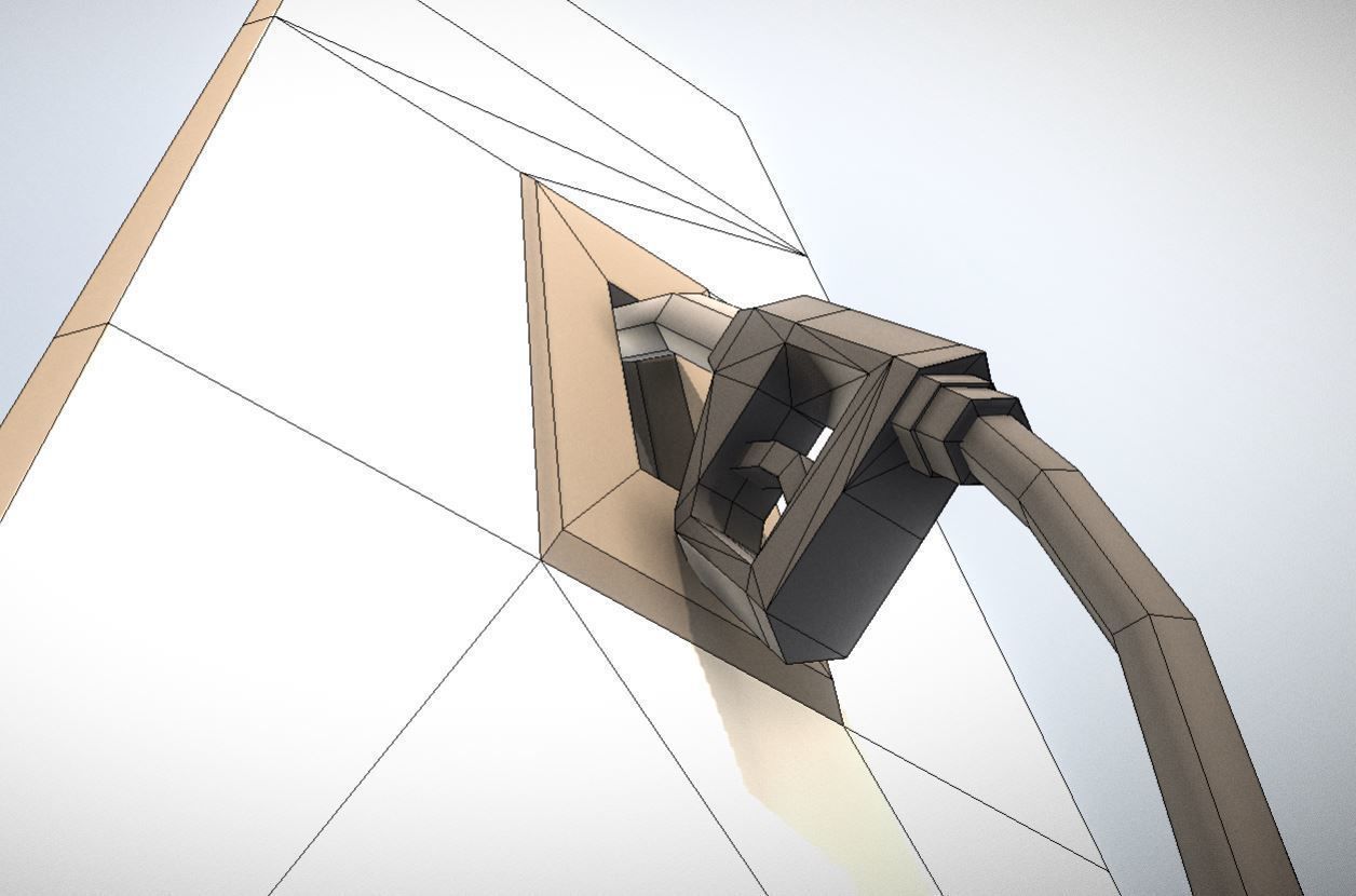 Fuel Dispenser 1 low-poly Low-poly 3D model_3