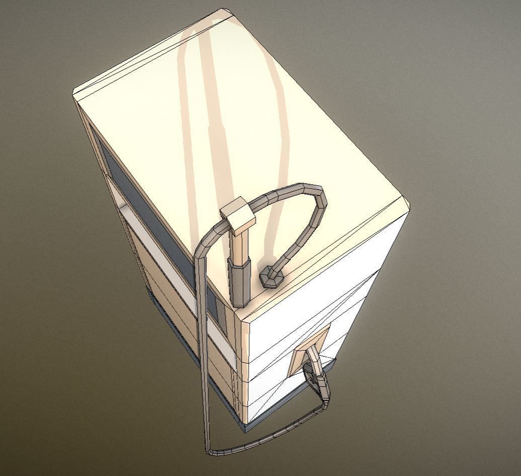 Fuel Dispenser 1 low-poly Low-poly 3D model_13