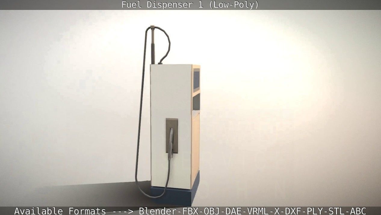 Fuel Dispenser 1 low-poly Low-poly 3D model_20